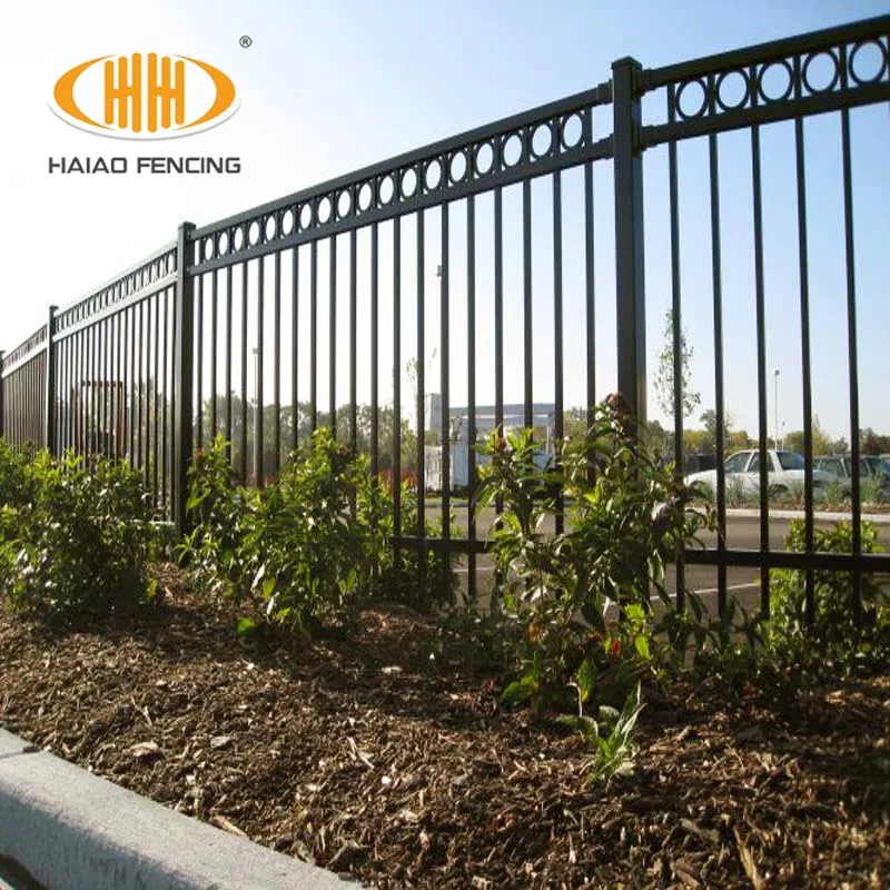 

1.8x2.4m or 2.1x2.4m zinc coated and powder coated metal fence, steel fence, wrought iron fence, Black, ral on your request