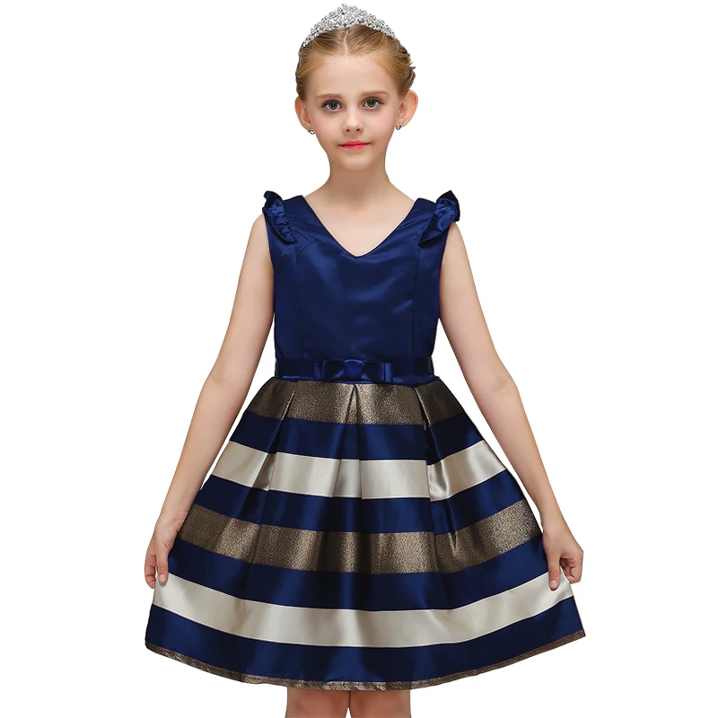 Hot Selling Print Satin Kids Clothing Baby Summer Sleeveless Dress ...