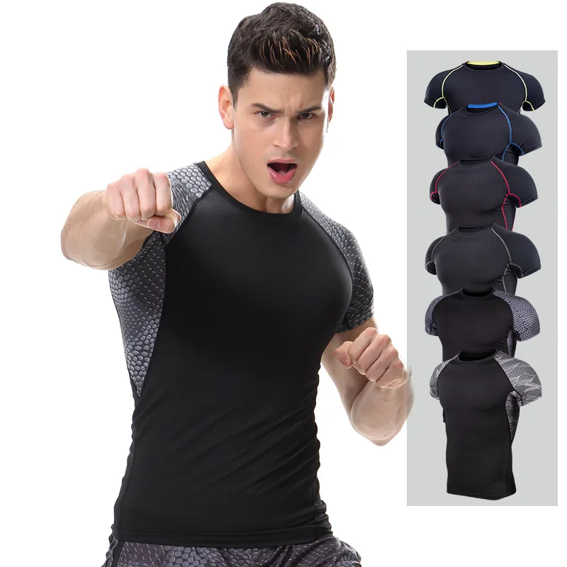 

OEM custom compressed t-shirt gym clothes man wholesale t-shirt