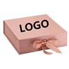 Wholesale Custom Luxury Rigid Paper Cardboard Magnetic Closure Shoe/Clothes/T-shirt Packaging Gift Boxes With Ribbon