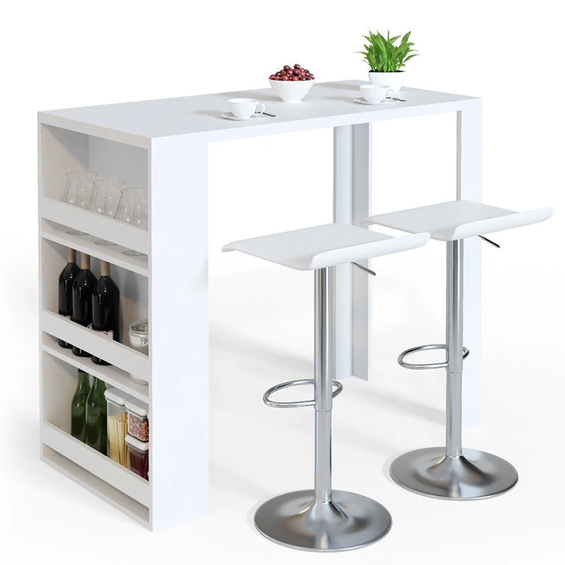 
Kitchen Breakfast Bar Table Dining Table Coffee Table with Storage Rack  (60814807734)