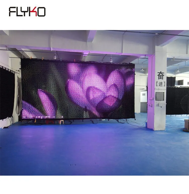 

P5 high resolution display beautiful person images with sexy full color show on 3x6m soft led video curtain