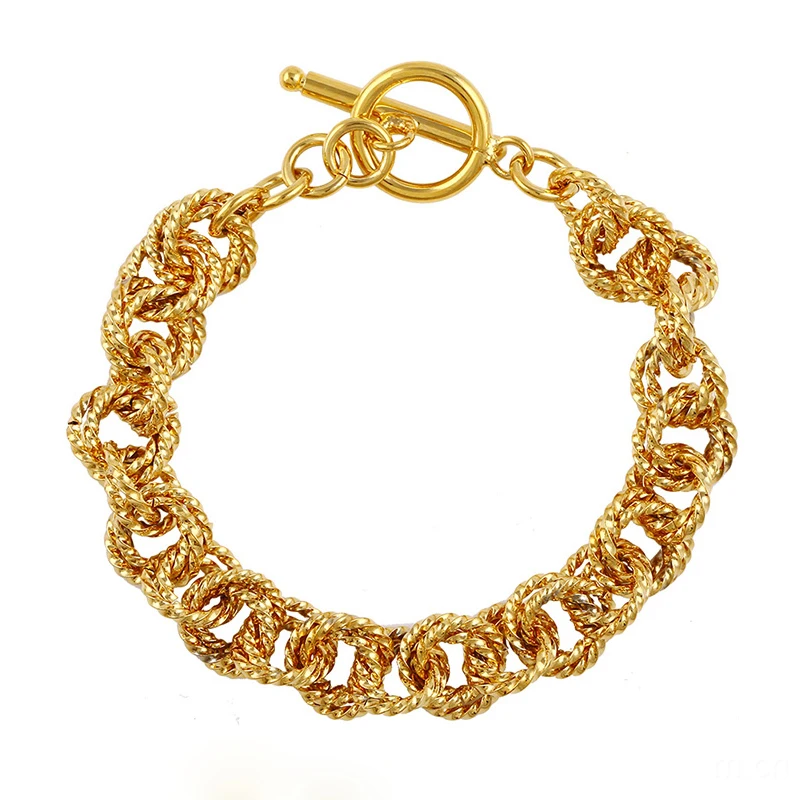 

74136 xuping designer latest style fashion dubai gold jewelry ladies bracelets models