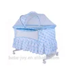 CE& N/A approved modern style TC fabric& Steel Frame Canopy Canopy with mosquito net baby crib /baby bed/ cradle