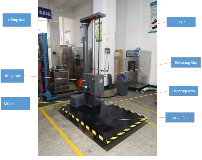 digital display package drop testing machine