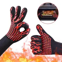 

Customized Aramid Barbecue 932F Extreme Heat Oven Glove Barbecue Gloves