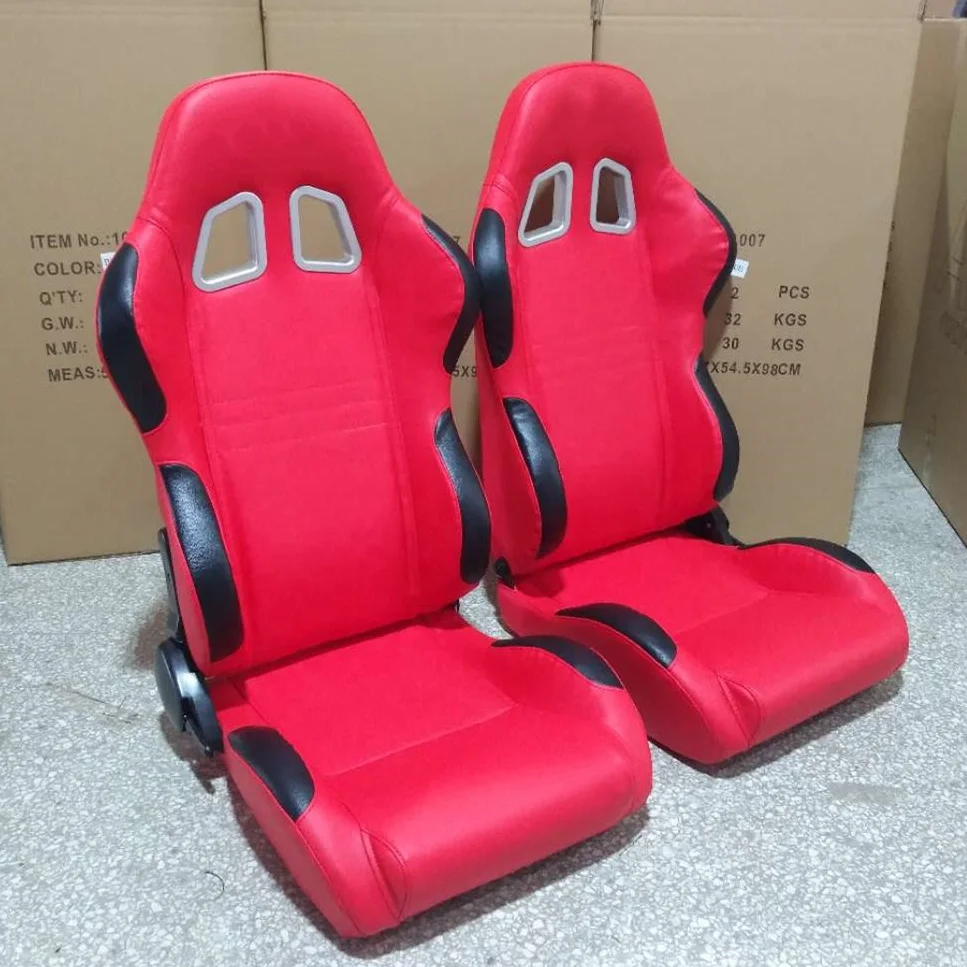 Jbr1007 Red And Black Pvc Leather Racing Seat For Universal Automobile