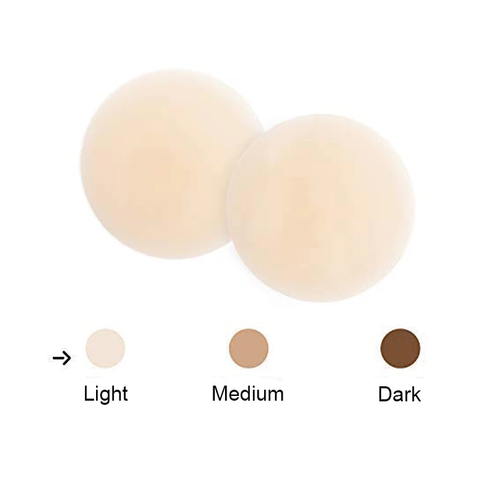 Women Breast Pasties Reusable Adhesive Round Silicone Nipple Cover
