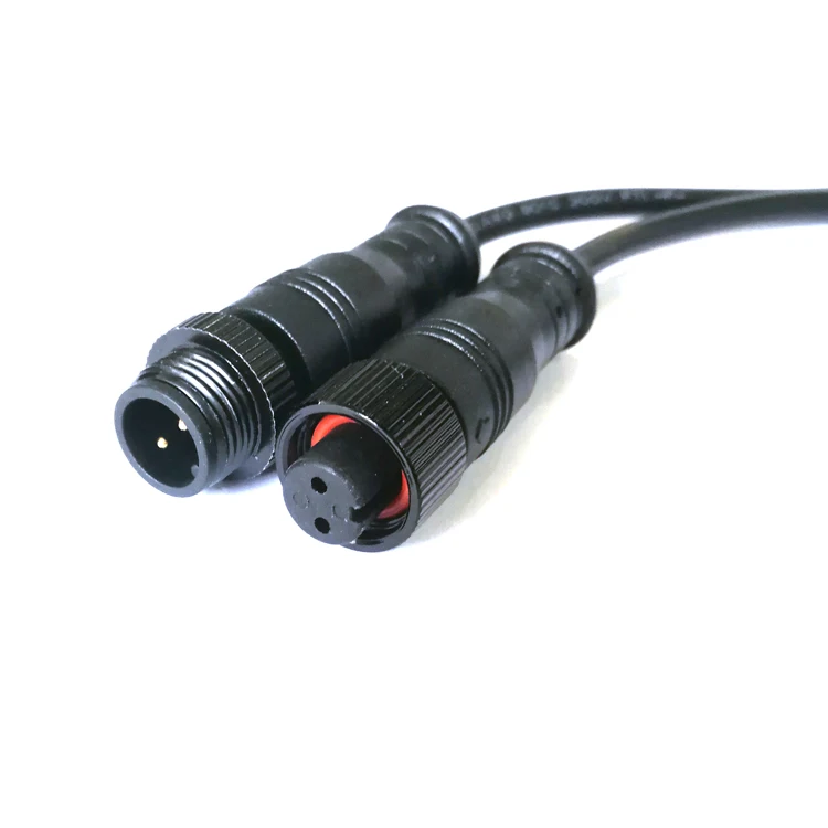 Customizable 2 Pin 12v Dc Connectors Waterproof Male Female Plugs For Outdoors 8mm 12mm 16mm 