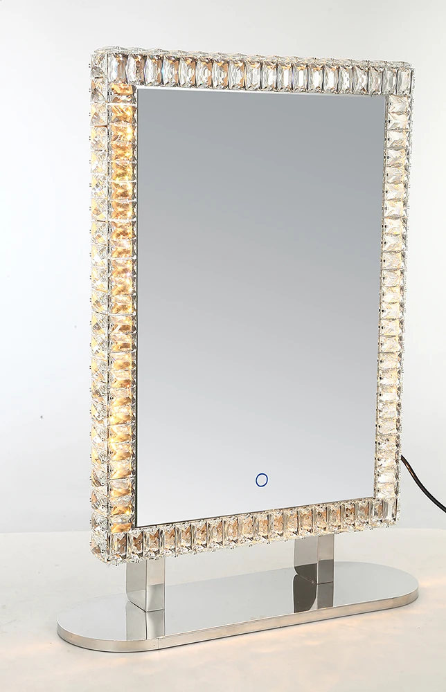 China Manufacturer  New Design LED Crystal Bathroom Decorative Mirrors