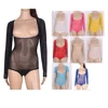 Wholesale Open with button design belly dance practice jumpsuits Blouses TOP clothing