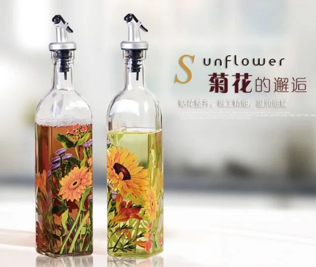 Decorative Liquor Bottles Kitchen Oil And Vinegar Bottles