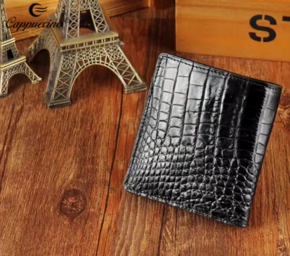 

Latest new design trend luxury credit card holder genuine crocodile leather men wallets