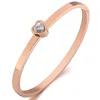 Personality custom elegant style stainless steel diamond bangle bracelet women men