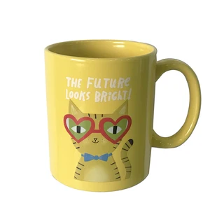 Image of Mothers day gifts 500ml high quality printing reusable white custom logo tea coffee ceramic cup mug wth handle