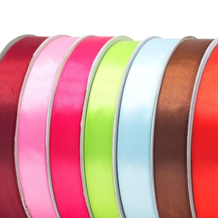 Wholesale 5/8inch 1.5cm Single Face 100% Polyester Satin Ribbon Eco-Friendly 100 Yard/roll 196 Colors NO MOQ