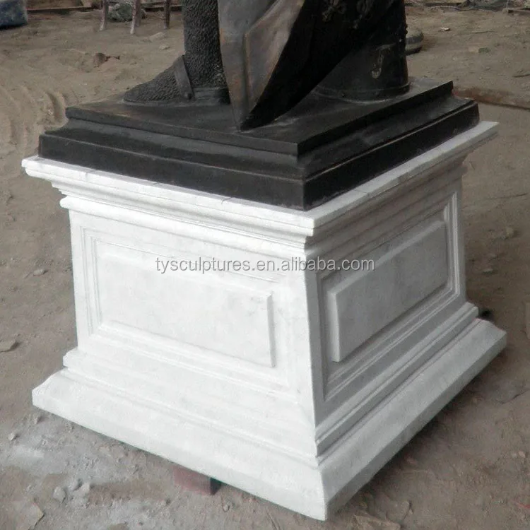 Factory Supplied Large Or Small White Marble Bases Stone Pedestal For
