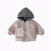 H3752/Winter sweatshirt hooded fake two child coat