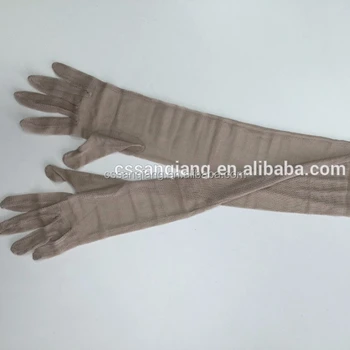 long silk gloves