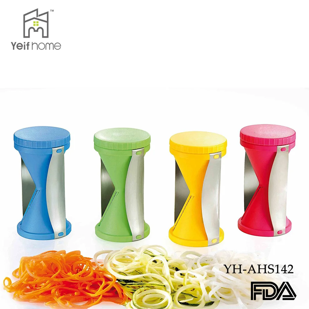 New design hot sales made in China manufacturer tri-blade plastic spiral vegetable slicer