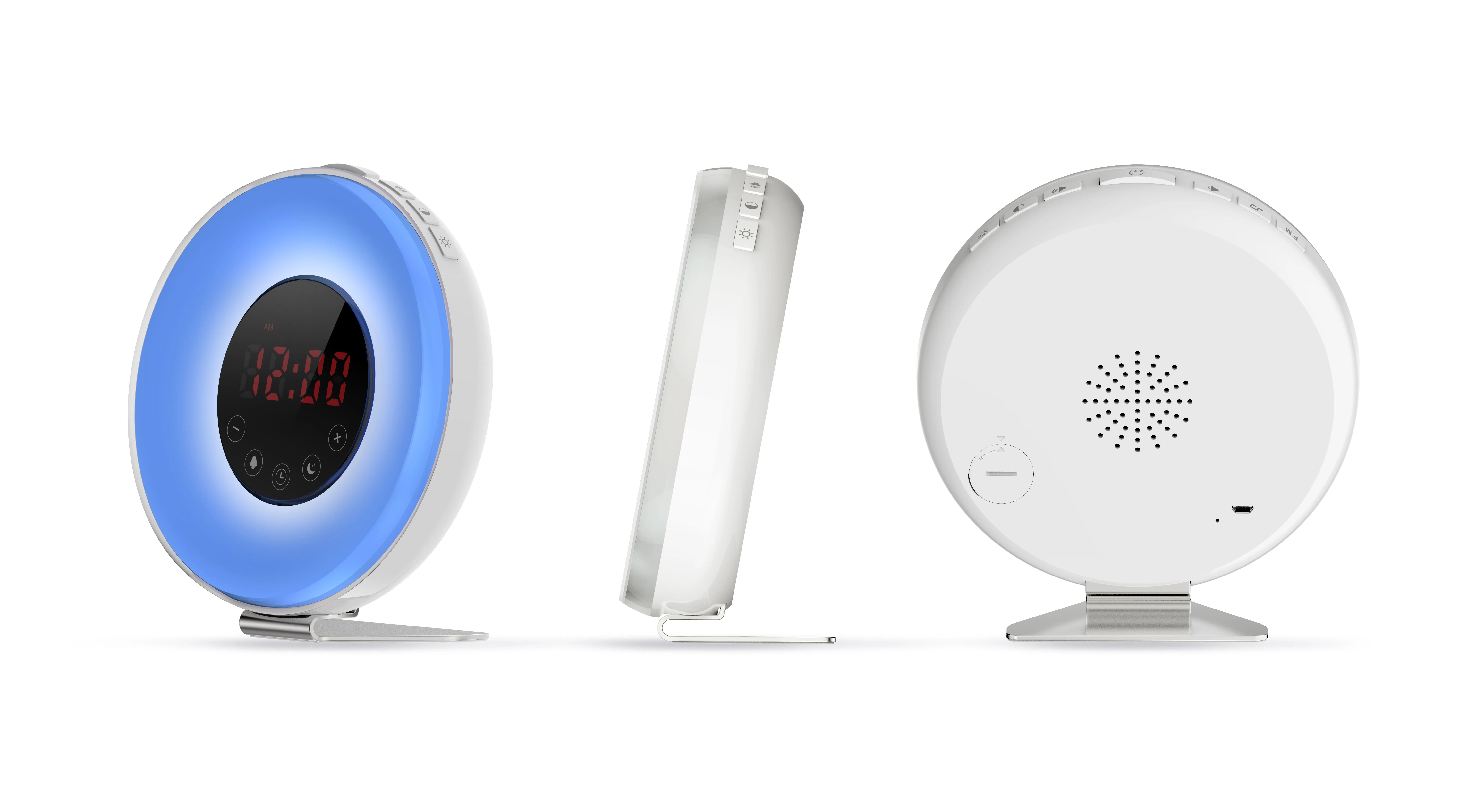 2019 Ok To Wake Alarm Clock 3d Nightlight Wih Fm Radio Buy Alarm