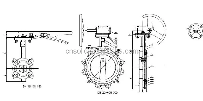Stainless Steel CF8 CF8M Lug Type Butterfly Valve