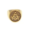 Wholesale personalized zinc alloy gold filled totem masonic ring