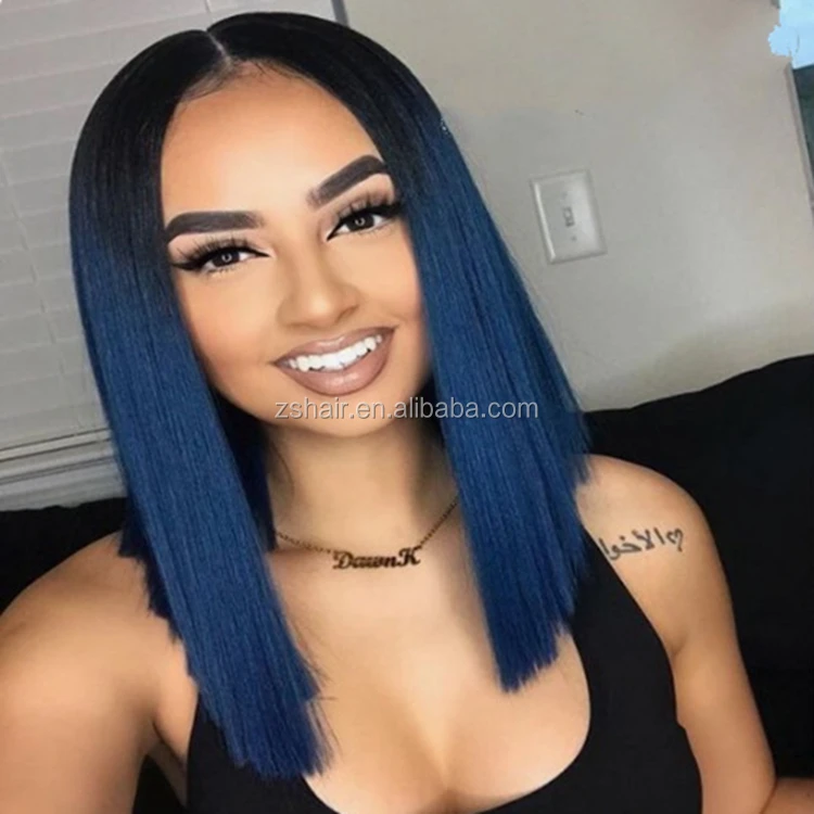 blue ombre wig
