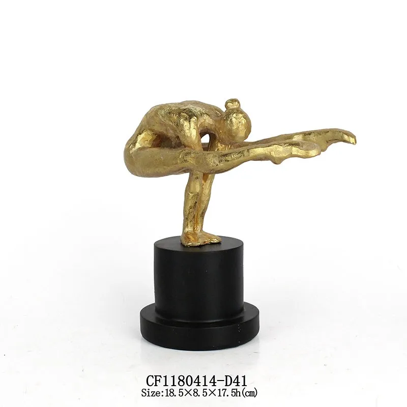 Creative Resin Yoga Figurine Decor Yoga Sculpture Statue Personalized Collectible Figurines Resin Crafts for Shelves Table Desk details