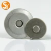 Silver color round metal disc nickel magnetic button snap clasp for bags and handbags