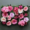 3D Effects Mix Plant Roll Up Red Flower Wall Wedding Decoration Backdrop Artificial Florals Wall Rose Panel