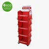 Five Tires Metal Display Stand With Wheels/Side Packaging Boxes For Food Display