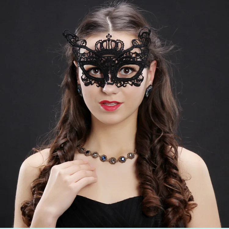 Christmas Decor Lace Party Mask Female Half Face Mask Sexy