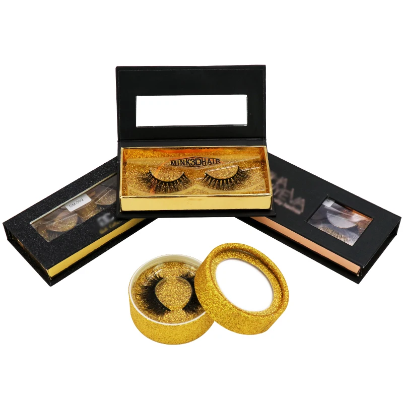 

Lashes Vendor New Lifting 3d Mink Strip Eyelashes With Custom Eyelashes Packaging, Natural black