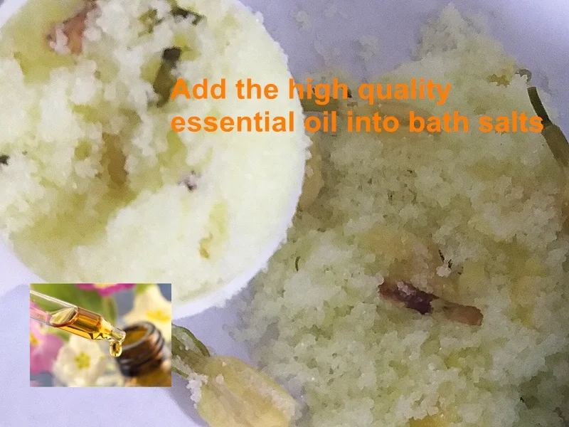 
epsom salt riching essential oil petal for taking bath 