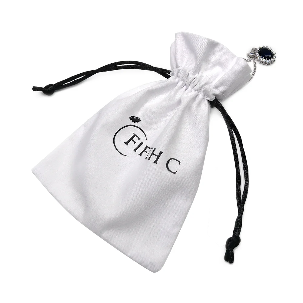 

Custom Small Drawstring Cotton Bag With Logo, Customized color
