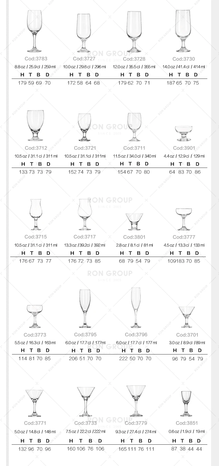 Hot Sale Cocktail Glasses Hotel Bar Drinking Long Stem Clear Glasses ...