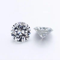 

Wholesale high quality 6.5mm 1 carat synthetic White Round Diamond Cut Loose Moissanite price per carat