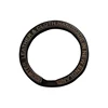 Custom logo brand name engraved flat keyring split key ring