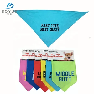 bandana factory supply quality and cheap custom design print triangle pet dog bandana