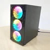 SATE- ITX & micro ATX Gaming Computer Case factory With RGB dazzling Fans&Tempered Glass Desktop PC Case factory K370