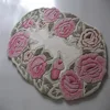 Top selling wool rose rug from Shenzhen China supplier, custom size and shape rug