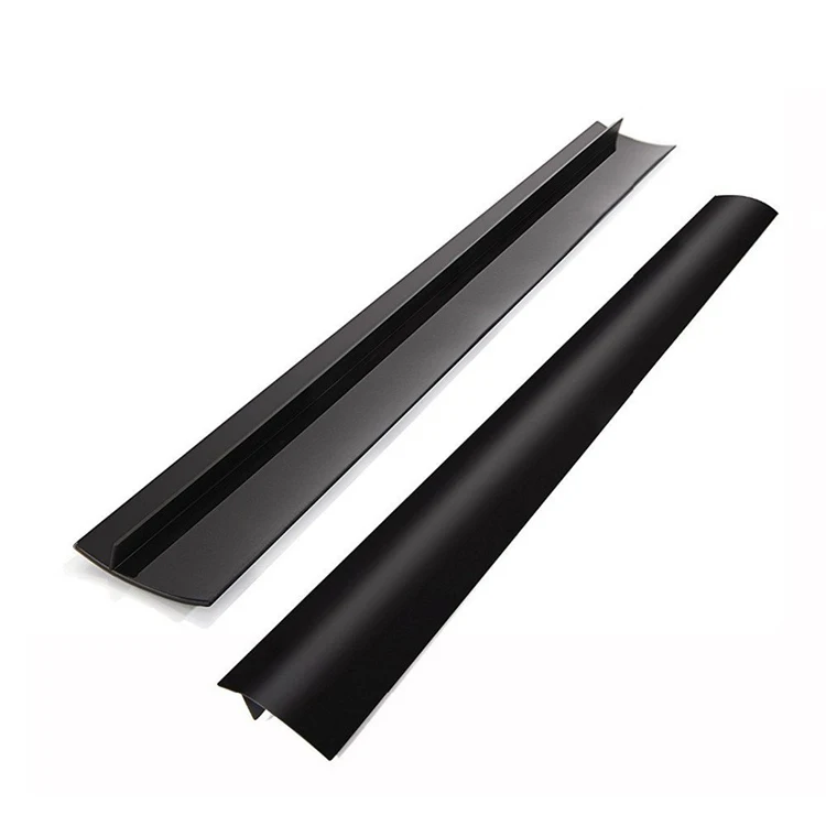 

Easy Clean Silicone Stove Counter Gap Cover, Black/transparent