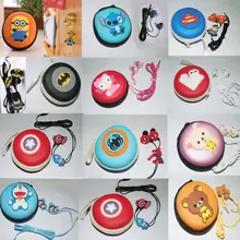 2016 new anime cartoon in-ear wired 3.5mm earphone Kitty headphone Despicable Me Minions model headset for MP3 MP4 Mobile phones