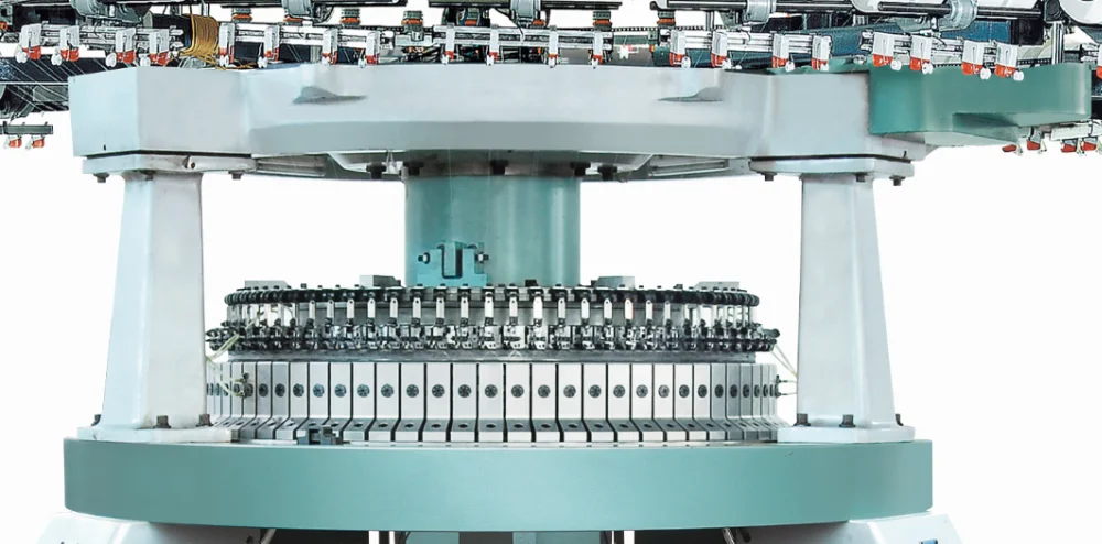Fabrication et usine de machines à tricoter circulaires nervurées