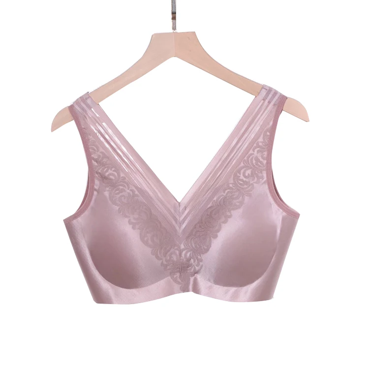 

Sports Yoga V Collar Lace Wireless Women Seamless Bra