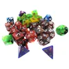 Custom Polyhedral RPG 7 Die Set For 7 Pcs RPG Game Dice Set