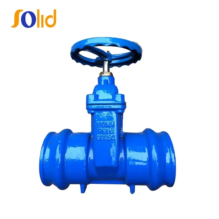 Ductile iron PVC Socket Ends Non-rising Resilient Seated Sluice Gate Valve