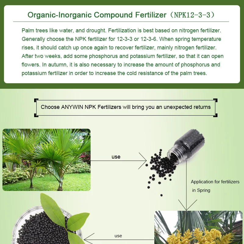 organic fertilizer npk12-3-3 for palm tree