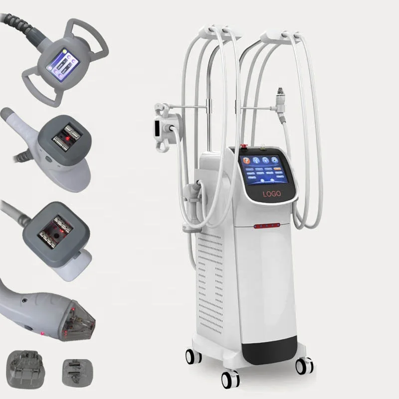 

AISPIRIT factory price 4 handpieces velashapes slimming machine vacuum cavitation system, White